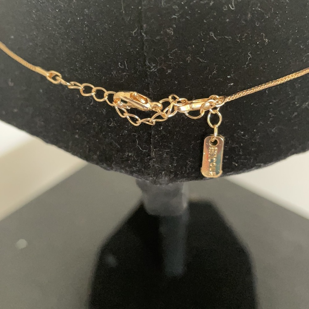 Large GOLD CZ Heart Pendant Necklace - Picture 6 of 6